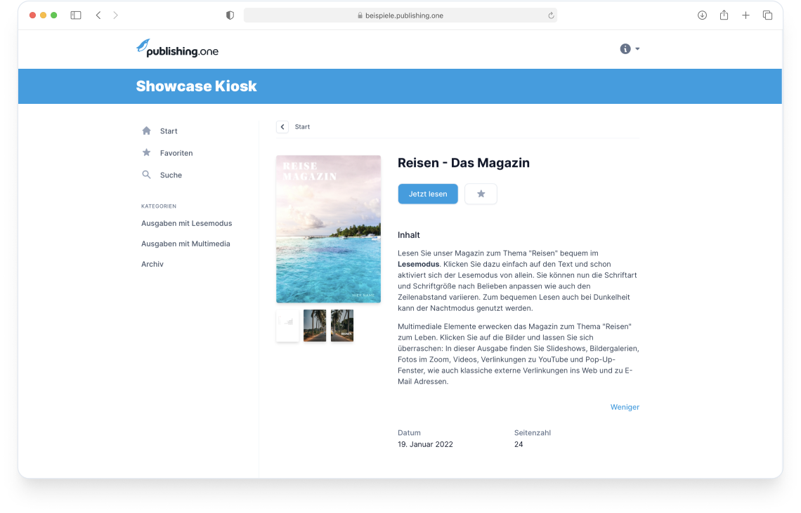 publishing.one - Die Lösung für Ihre digitalen Publikationen.